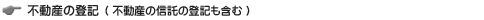 不動産の登記(不動産の信託の登記も含む)